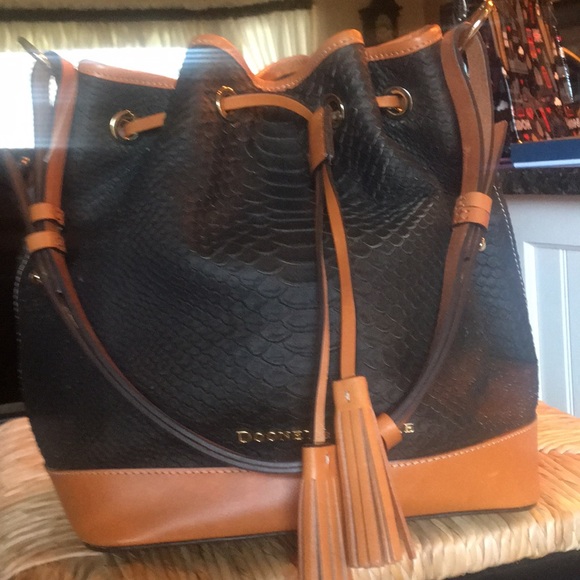 Dooney & Bourke Handbags - Leather drawstring tote